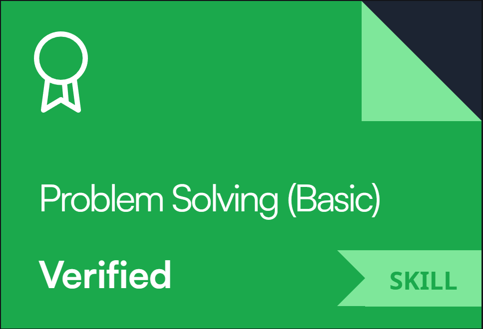 Problem Solving Basic Certificate