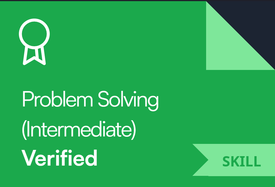 Problem Solving Intermediate Certificate